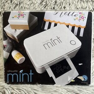 Silhouette Mint Custom Stamp Maker Complete Kit Crafters 50 Free Designs NIB